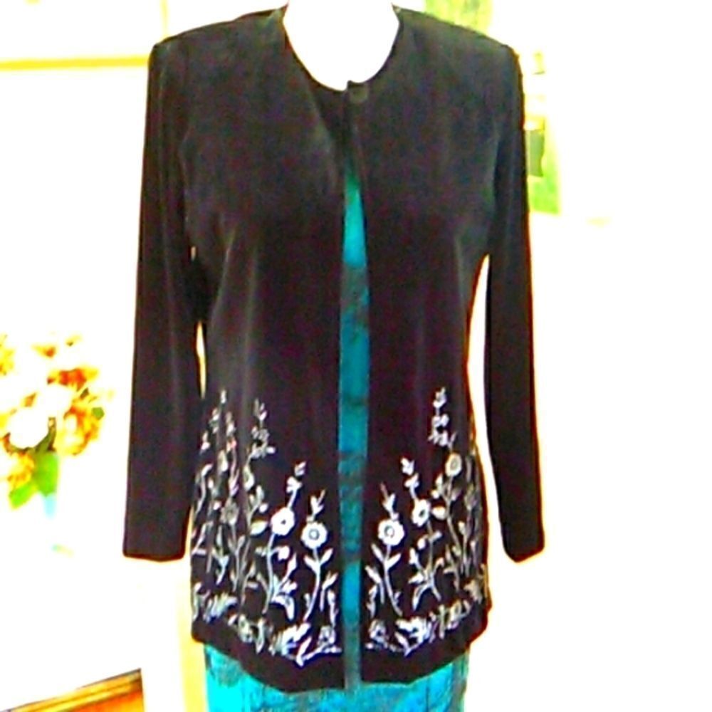 Vintage Ronni Nicole Velvet Embellished Jacket